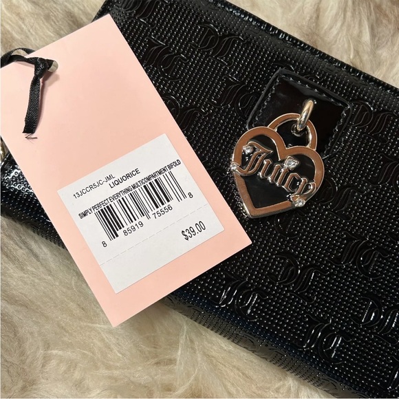 NWT Juicy Couture Simply Perfect Multi Compartment Bifold Wallet - Black - Picture 3 of 7
